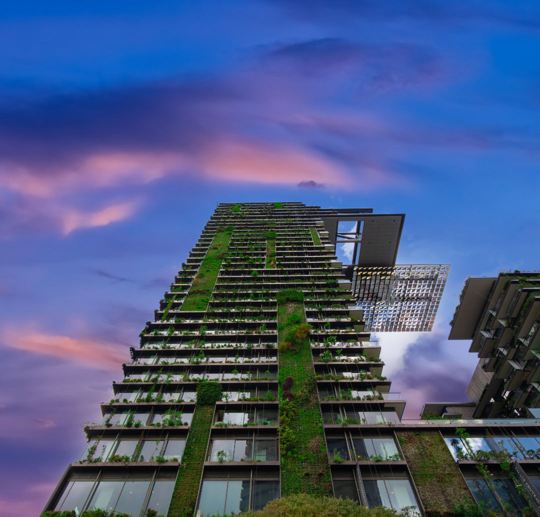 Apartment block in Sydney NSW Australia with hanging gardens